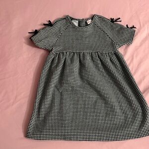 Zara Kids Black and White Checkered Dress